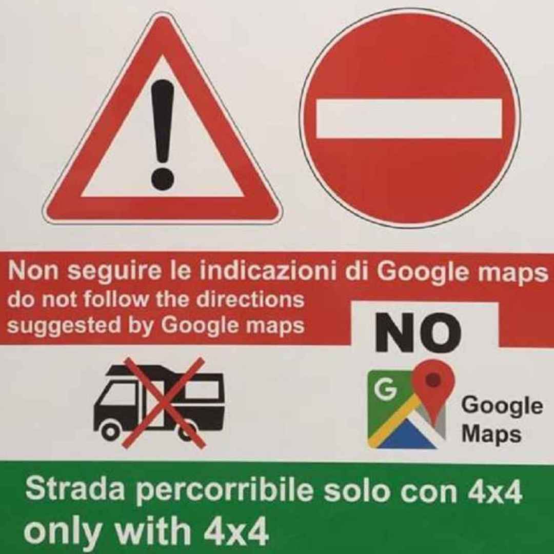 Comune italiano si ribella a Google Maps con cartelli stradali: dove accade
