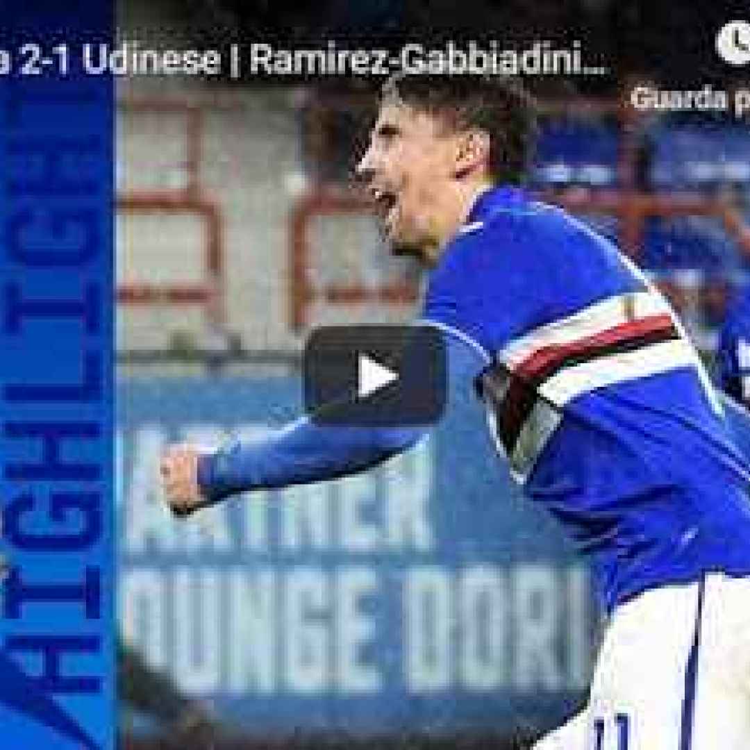 sampdoria udinese video gol calcio