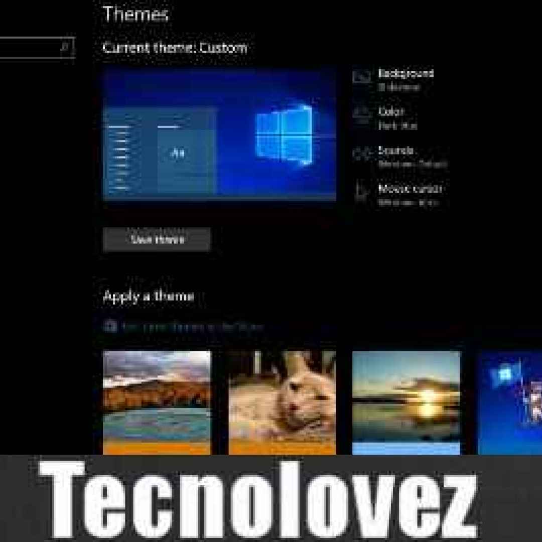 (Windows 10) Come rimuovere tutti i temi installati