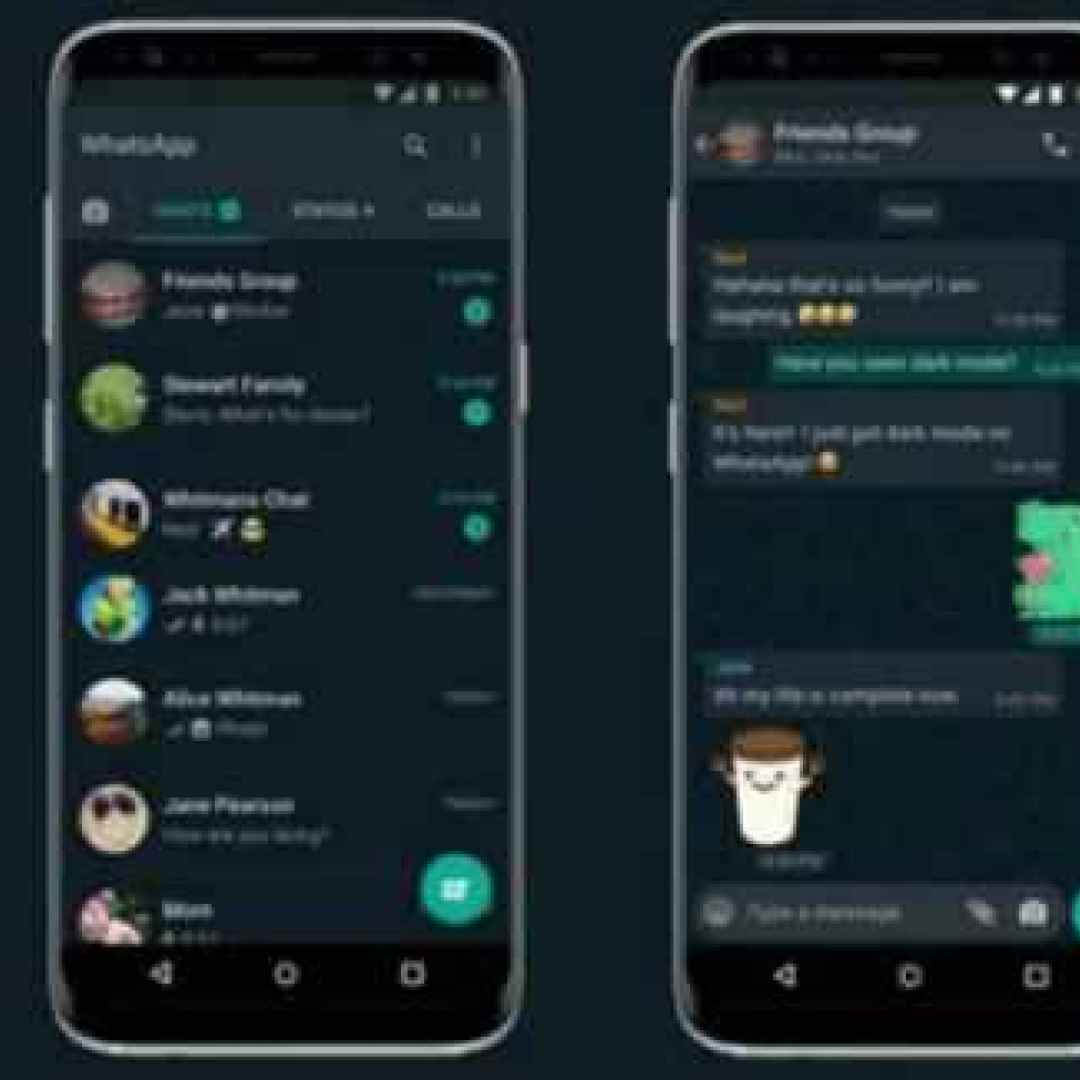 WhatsApp. Finalmente ufficiale la dark mode su Android e iOS