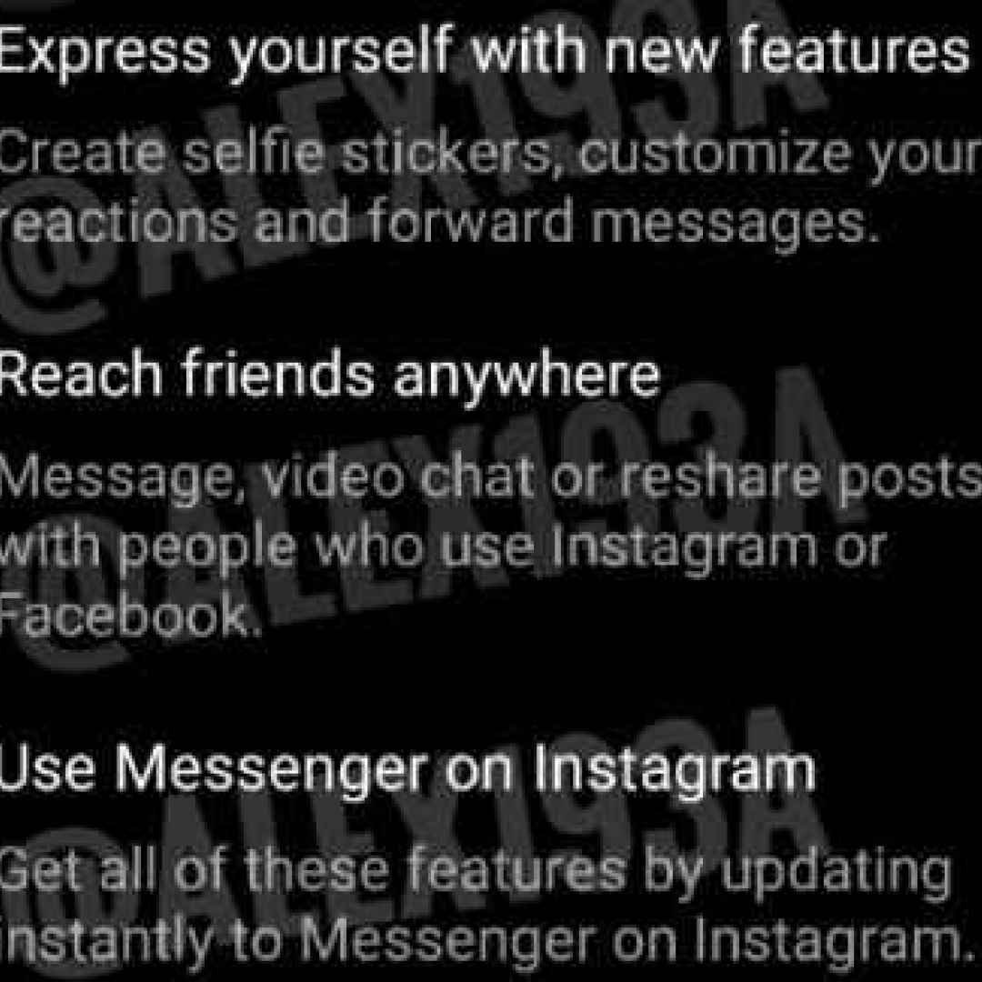 Instagram. Uteriori novità per l’integrazione con Messenger