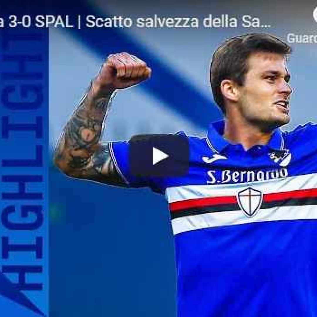 sampdoria spal video gol calcio