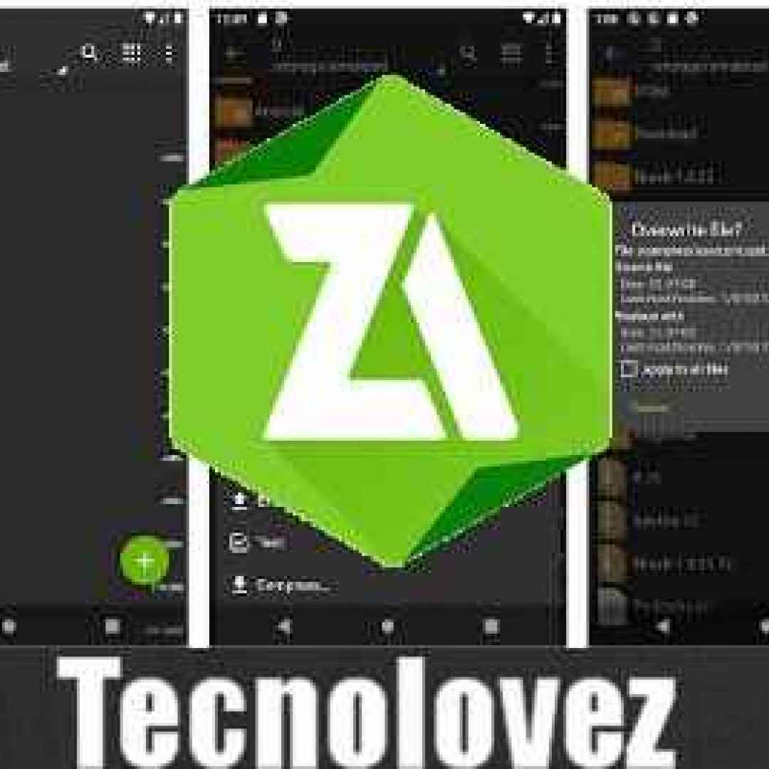 (ZArchiver) Applicazione per aprire e creare file ZIP, RAR e 7zip sul tuo cellulare