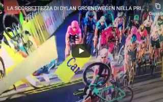 La scorrettezza di Dylan Groenewegen nella prima tappa del Giro di Polonia - VIDEO CICLISMO