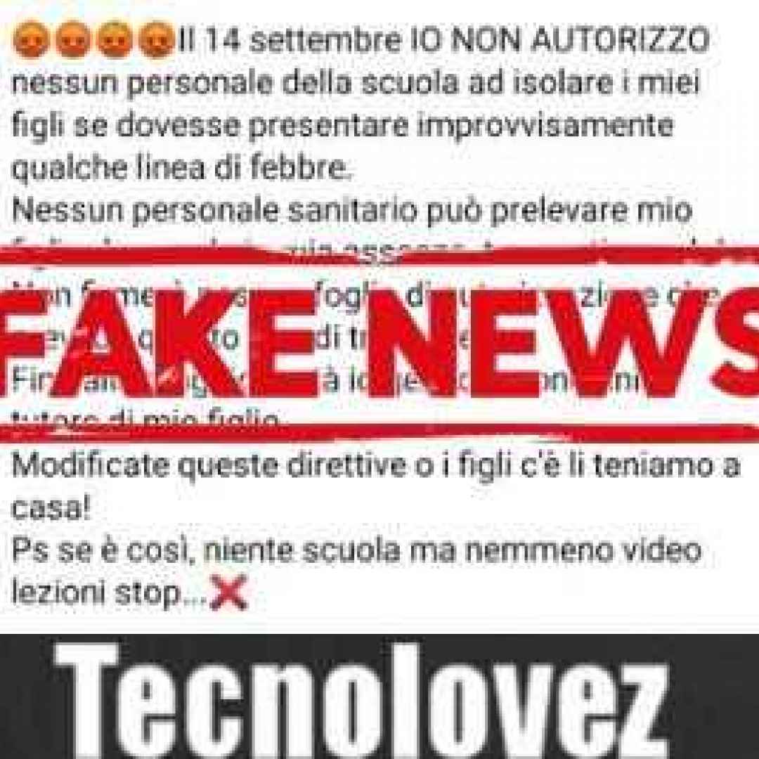 bufala fake news scuola fake news covid