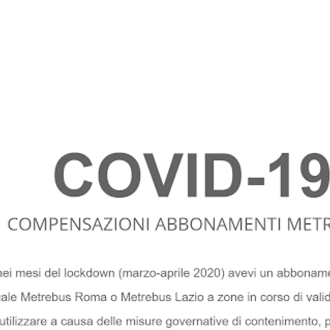 Notizie di Trasporto pubblico: #Covid19 come ottenere i rimborsi per la Metrebus Card #Atac