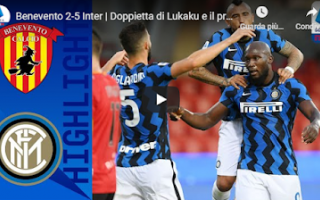 Serie A: benevento inter video gol calcio