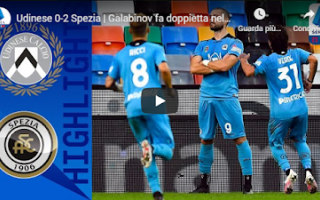 Serie A: udinese spezia video gol calcio