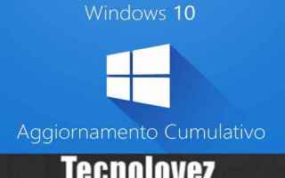 Computer: windows 10  aggiornamento comulativo