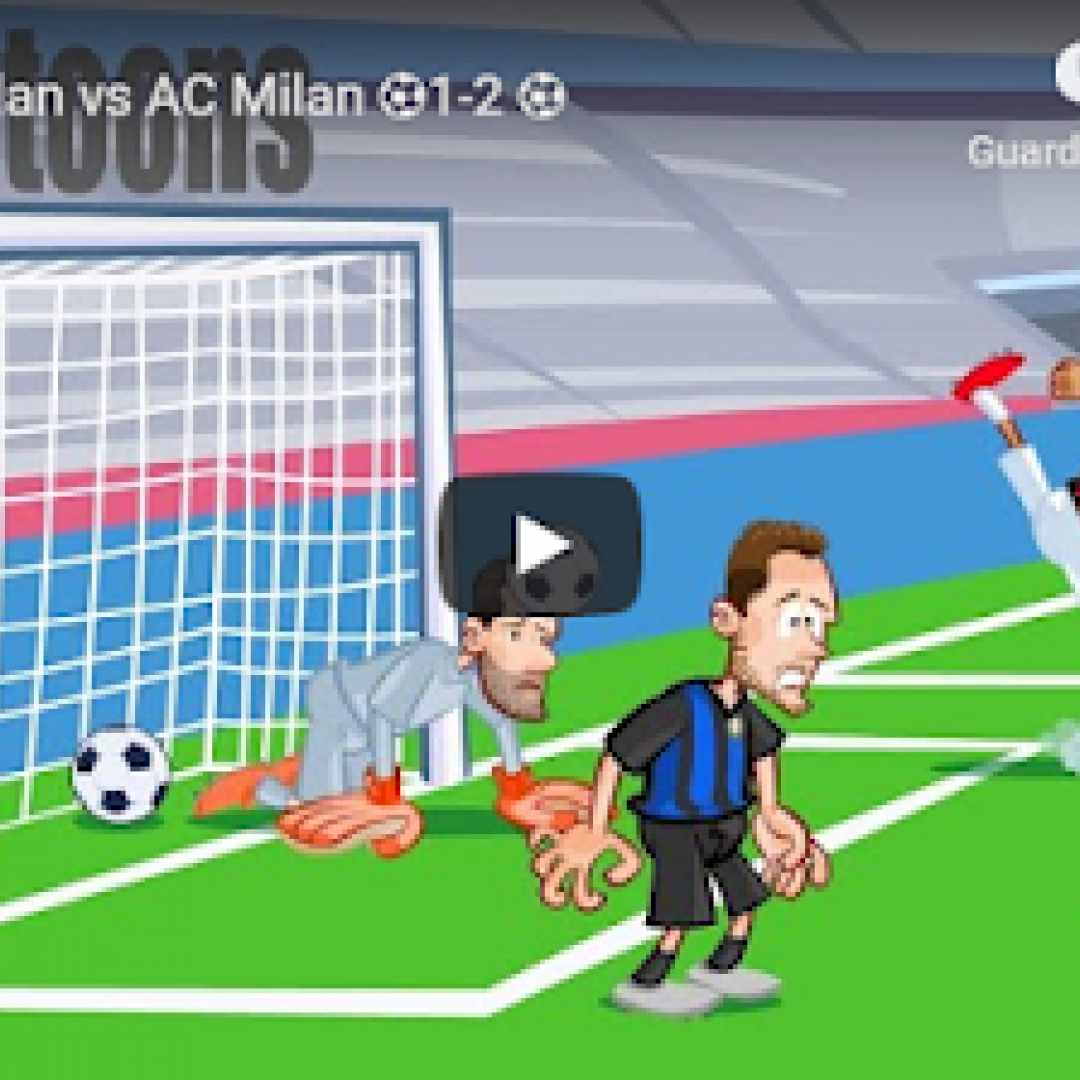 Inter vs Milan 1-2 - Il cartone animato della Just Cartoons - VIDEO (Milano)