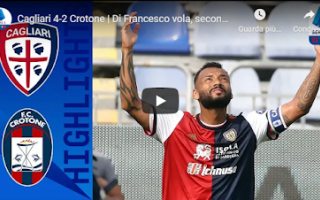 Serie A: cagliari crotone video gol calcio