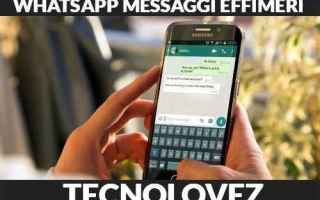 WhatsApp: whatsapp messaggi effimeri
