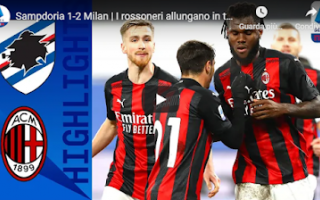 Serie A: genova sampdoria milan video calcio gol