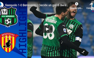 Sassuolo-Benevento 1-0 | Gol e Highlights | Giornata 11 | Serie A TIM 2020/21 - VIDEO UFFICIALE SERIE A