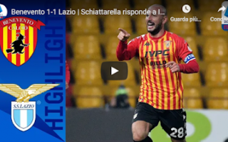 Serie A: benevento lazio video calcio gol