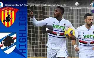 Serie A: benevento sampdoria video calcio sport