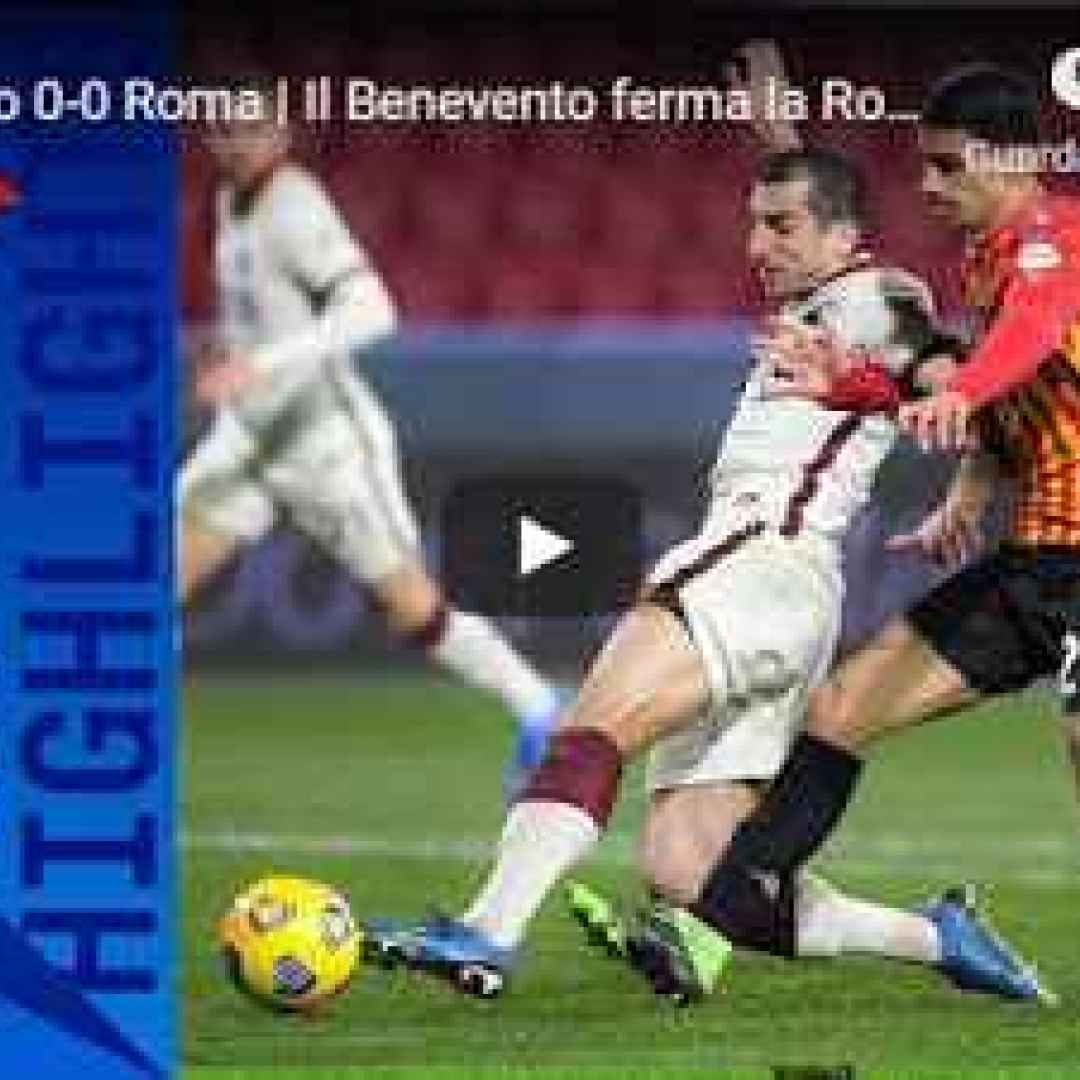 benevento roma video calcio sport