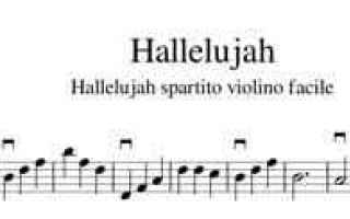 Musica: hallelujah cohen  spartito violino