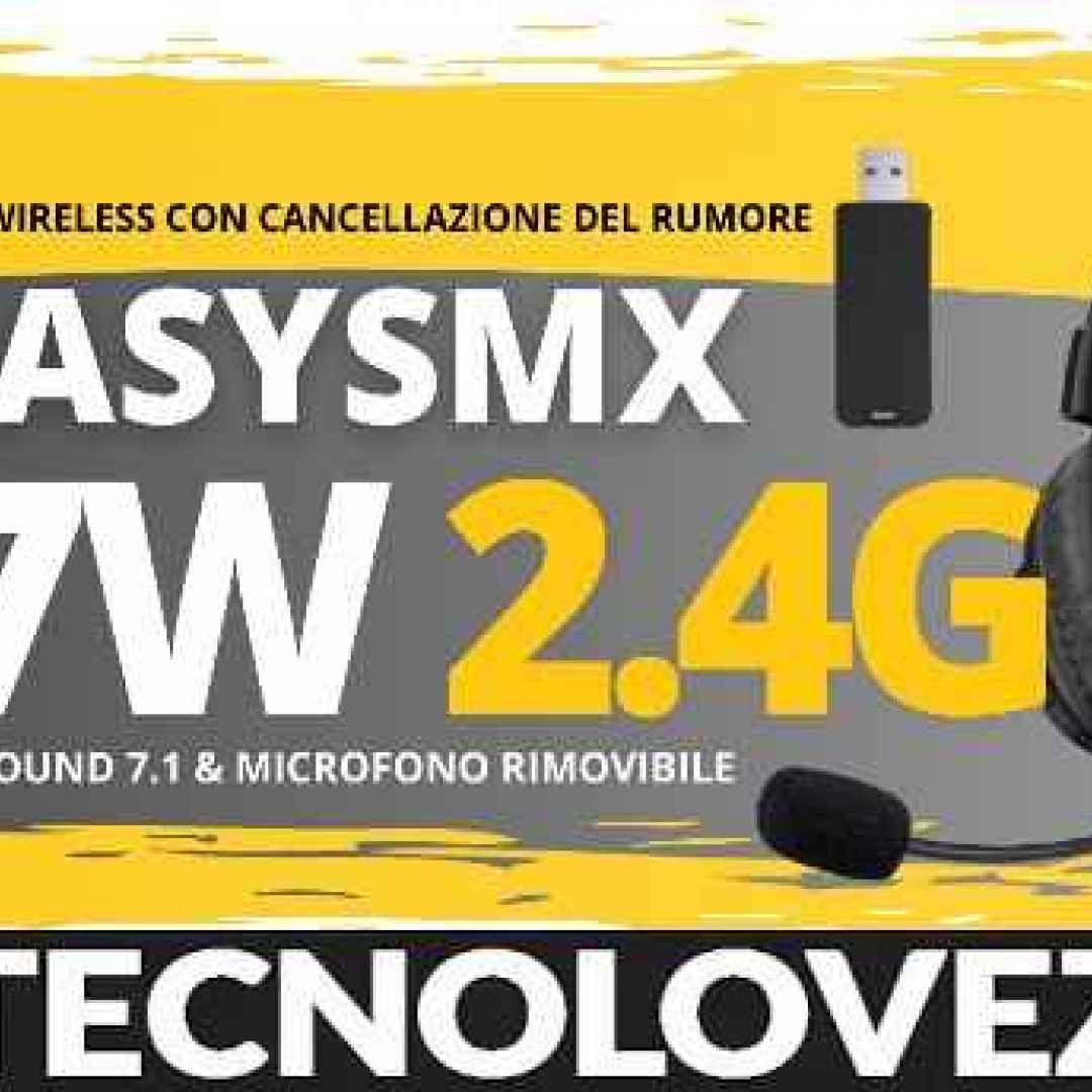 (EasySMX V07W 2.4G) Cuffie Da Gaming Wireless Con Cancellazione Del Rumore e Microfono Rimovibile
