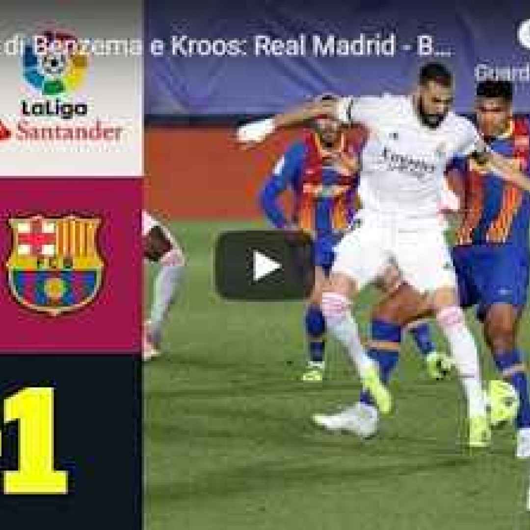 madrid real barcellona video spagna