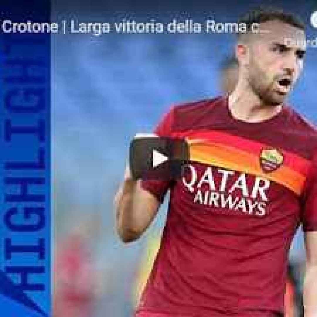roma crotone video calcio sport