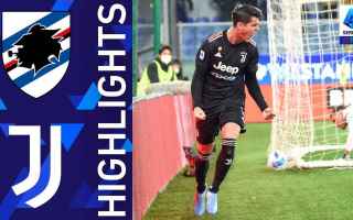 Serie A: genova sampdoria juventus video calcio
