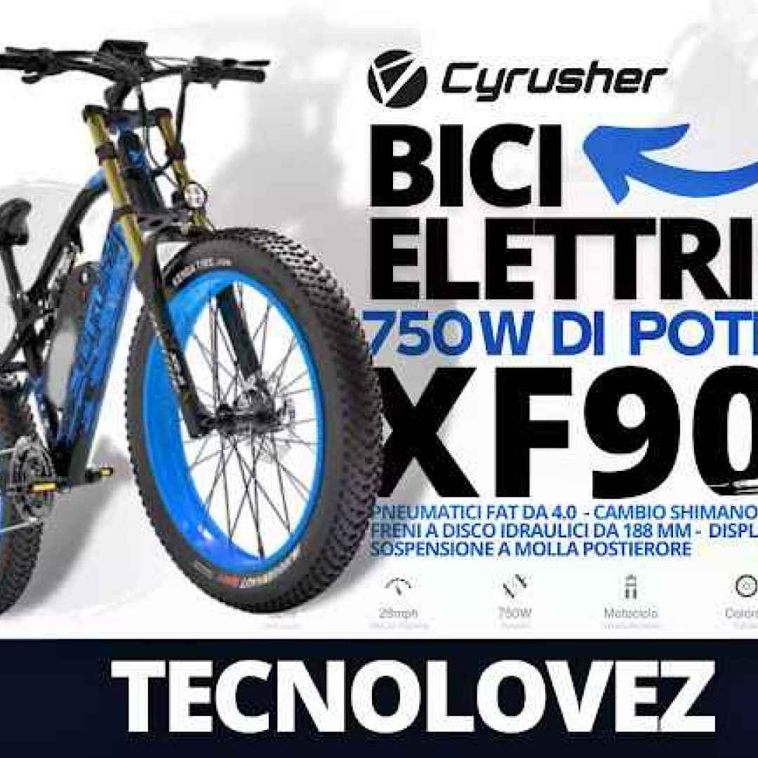 [cyrusher xf900 fat bike bici elettrica