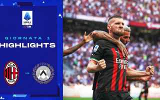 Serie A: milano milan udinese video calcio