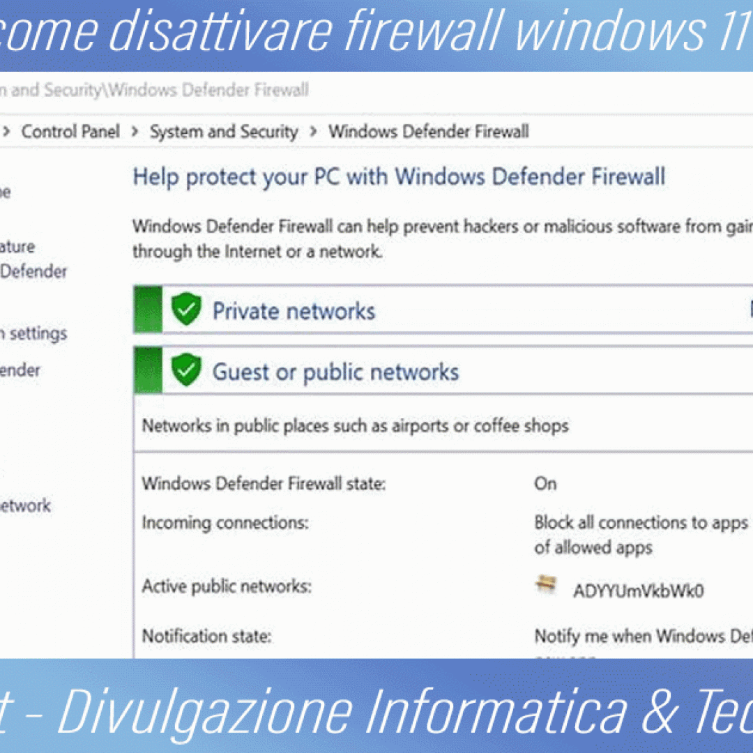 Ecco Come Puoi Disattivare Firewall Windows 11