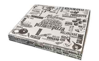 Scatole per pizza da asporto 33×33 h. 3,5 cm con chiusura Americana al 100% alimentari. I nostri ca