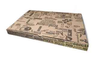 Scatole per pizza da asporto 40×60 Avana h. 5 cm, con chiusura Americana e al 100% alimentari. I no
