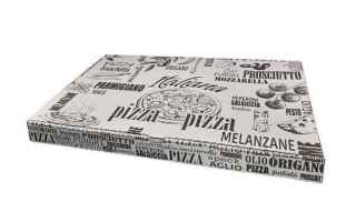 Scatole per pizza da asporto 40×60 h. 5 cm, con chiusura Americana e al 100% alimentari. I nostri c