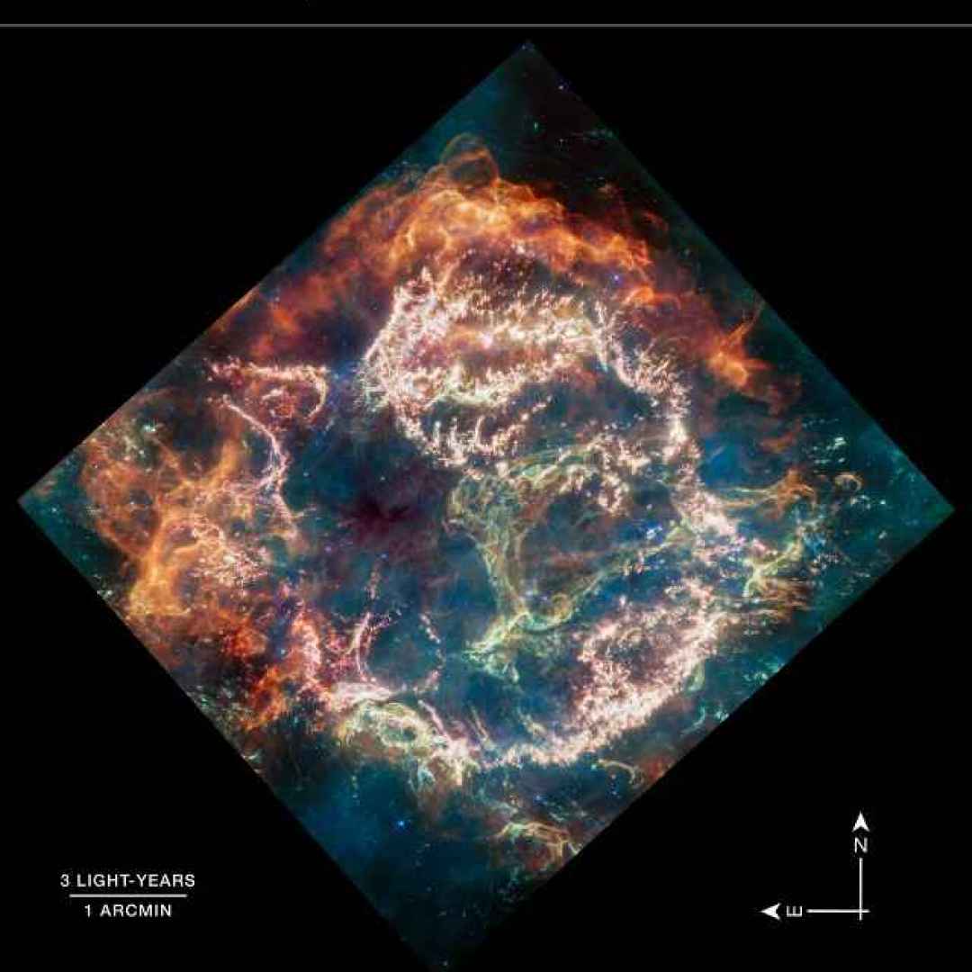 cassiopeia a  supernova  james webb