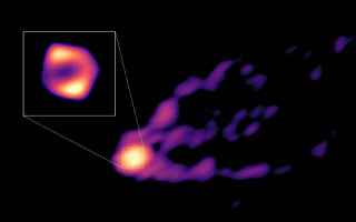 È stata ottenuta la prima immagine del getto prodotto dal buco nero supermassiccio al centro della galassia M87
