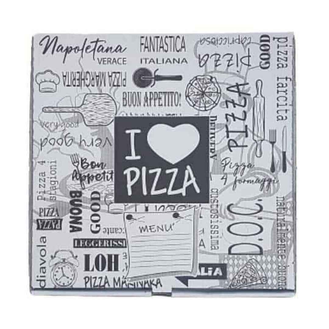 Cartone Pizza 33×33 h. 3,5 cm con chiusura Americana