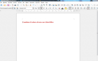 Software: LibreOffice: Colorare il testo