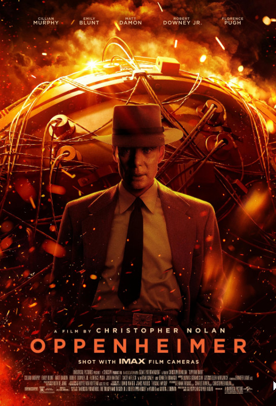 copertina del film "Oppenheimer"