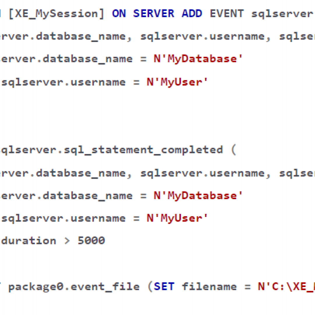 Cosa sono e a cosa servono gli Extended Events in SQL Server