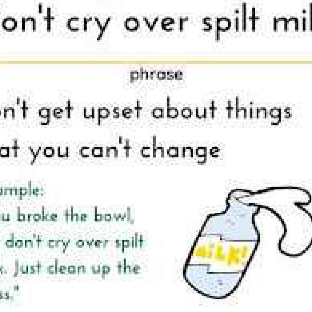 Come si dice in inglese È inutile piangere sul latte