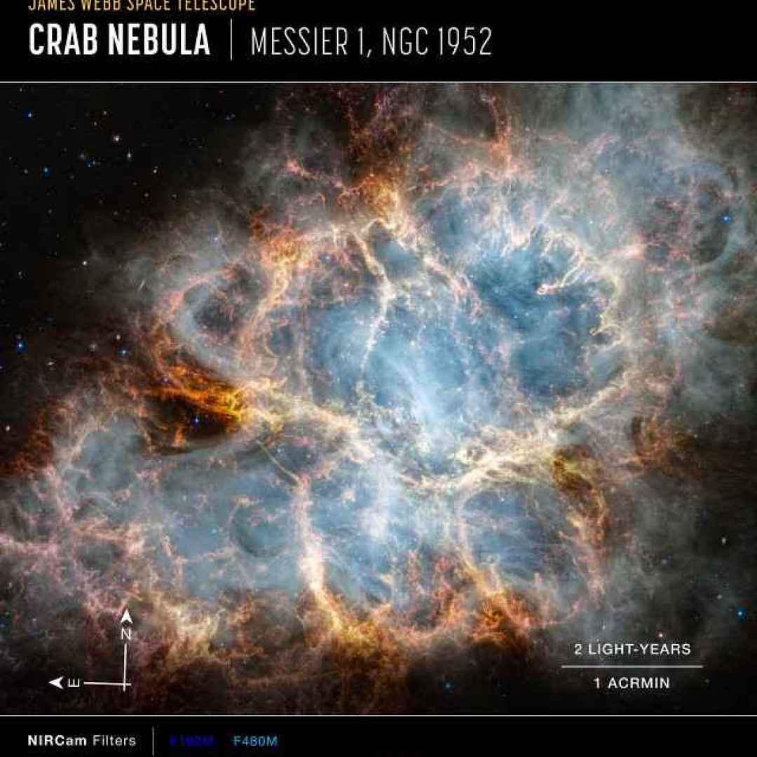 nebulosa del granchio  james webb