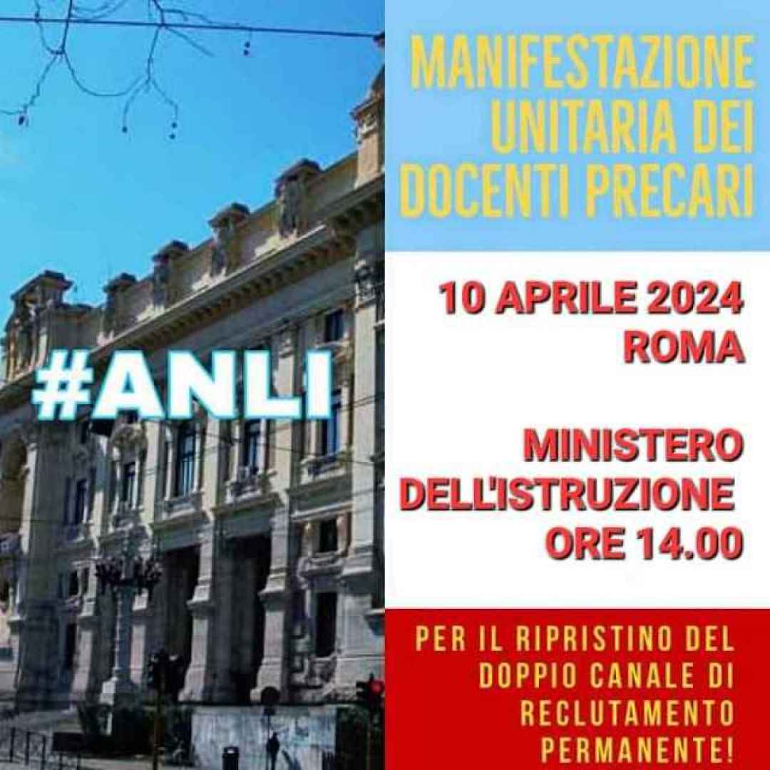 Presidente ANLI chiede stabilizzazione insegnanti: Manifestazione a Roma il 10 aprile