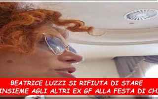 Festa di Beneficienza di CHI, Beatrice Luzzi si rifiuta di stare con Perla Vatiero e gli altri ex concorrenti del GF