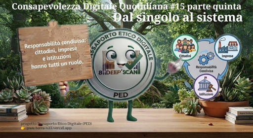 Consapevolezza Digitale Quotidiana #15e
La responsabilità è collettiva: produttori, consumatori e istituzioni devono collaborare per rispettare il pianeta, scegliendo meno profitto per pochi e più equilibrio per tutti.
Non è solo una questione di abitudini individuali: la durata degli oggetti dipende anche da come vengono progettati, venduti e regolamentati. 
@ambiente @ambiente@diggita.com #responsabilitàcollettiva #passaportoeticodigitale #sostenibilità #dirittoallariparazione #indicediriparabilità
