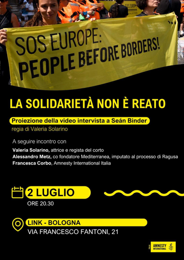 La solidarietà non è un reato