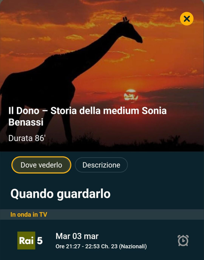 Documentario RAI su una medium