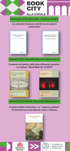 Poster eventi Bookcity Milano University Press