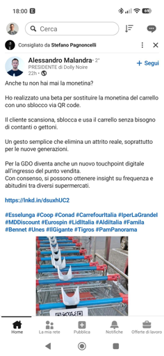 Mi pare eccessivo...

Tra l'altro la moneta serve a fare rimettere al proprio posto il carrello, con lo sblocco così cosa succede? Devi mettere la carta di credito? Bloccare 1 euro su PayPal e fartelo sbloccare a fine "noleggio"? 

Follia