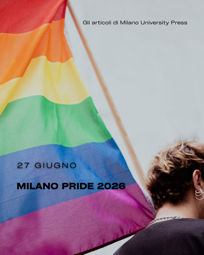immagine molto ravvicinata della bandiera arcobaleno, portata da un ragazzo di spalle.