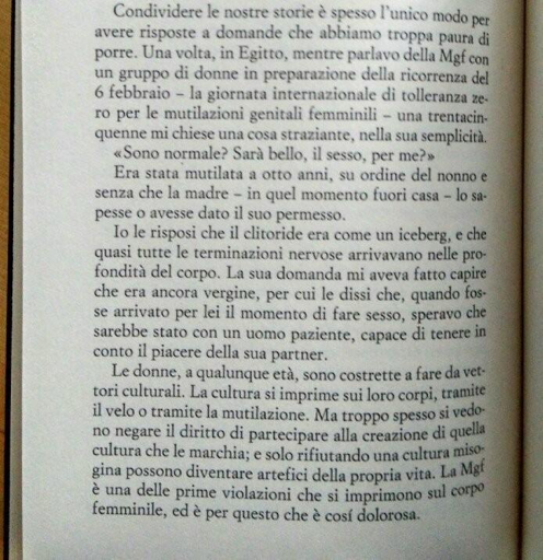 da pag.122
Mona Eltahawy, Perché ci odiano, Einaudi