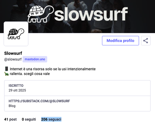205 seguaci su Slowsurf